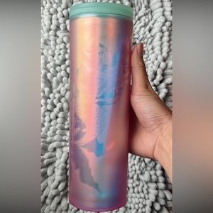 Starbucks 2022 Limited Edition Spring Soft Touch Irridescent Mermaid Tumbler